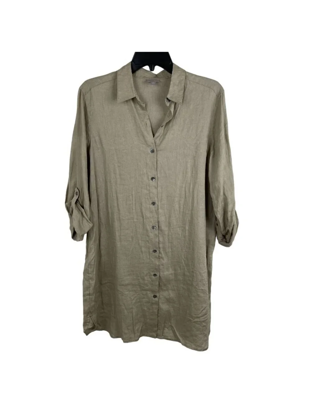 J.Jill Women Button Down Long Sleeve Linen Top Tunic Size XS